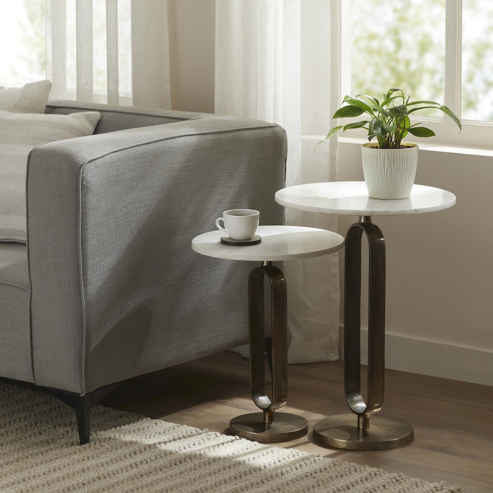Irene Side Table In Brown Color. Picture 2
