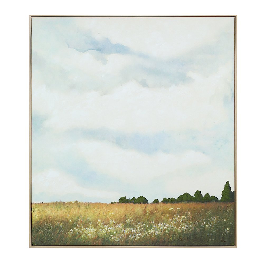 Lasso 45" H x 40" W Canvas Art, Blue. Picture 1
