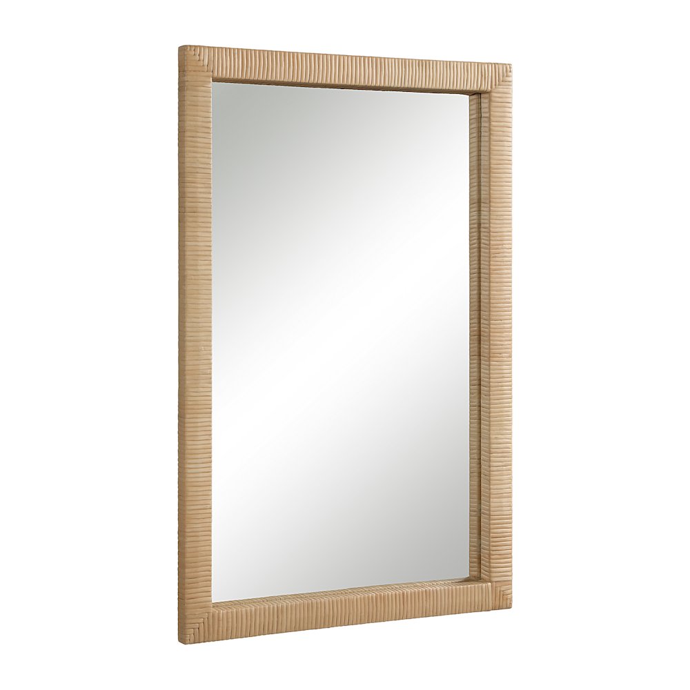 Sara 36" H x 24" W Wall Mirror, Brown. Picture 3