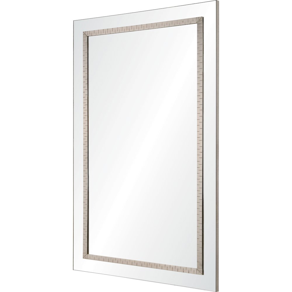 Stanton 24" Tall Rectangle Wall Mirror, Grey. Picture 2