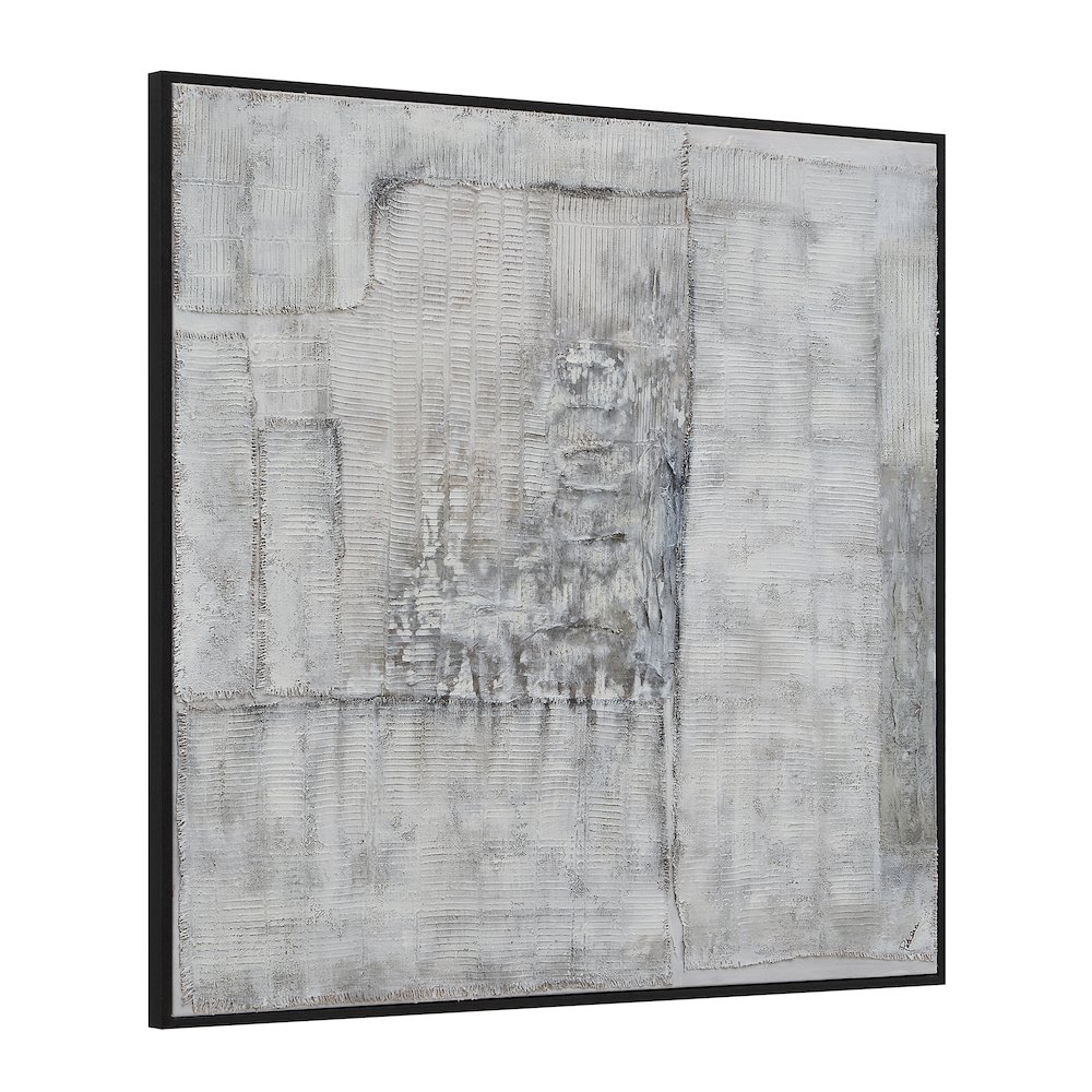 Zariah 45" Wide Canvas Art with Wood Frame, Charcoal. Picture 2