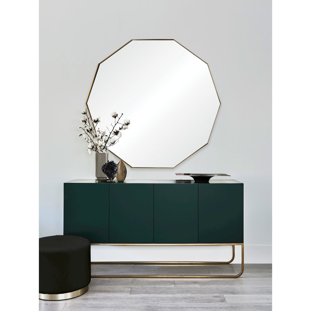 Cruz 40 in. x 40 in. Irregular Framed Mirror. Picture 2
