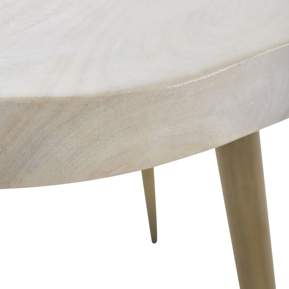 Core Indoor Acacia Wood Table, White. Picture 5