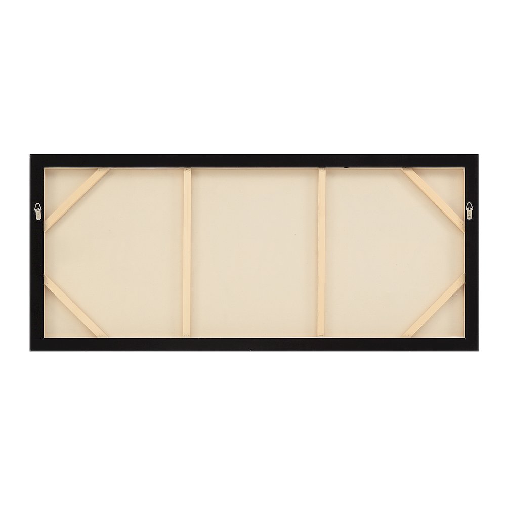 Ares 60" Wide Canvas Art With Wood Frame, Black. Picture 4