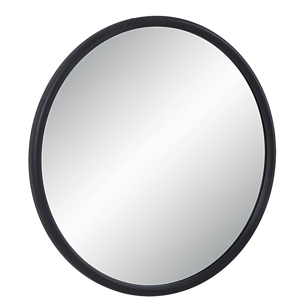Namur 36" Tall Round Mirror, Matte Black. Picture 3