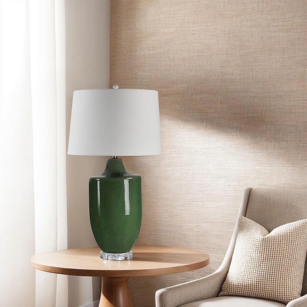 Pesca 30.75" Height Table Lamp, Green. Picture 2