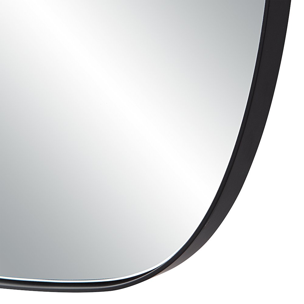 Almandine 72" Tall Rectangular Mirror, Matte Black. Picture 5