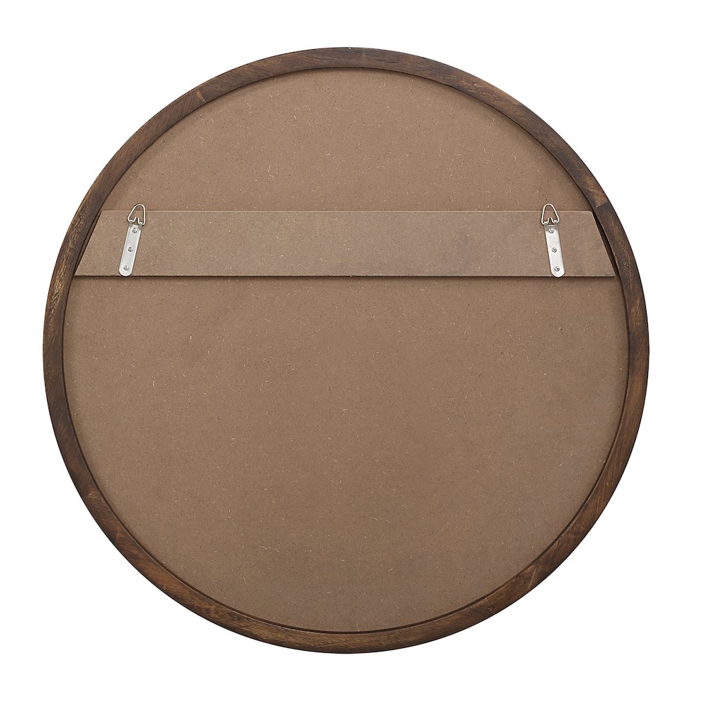 Modi 30" H x 30" W Wall Mirror, Brown. Picture 4