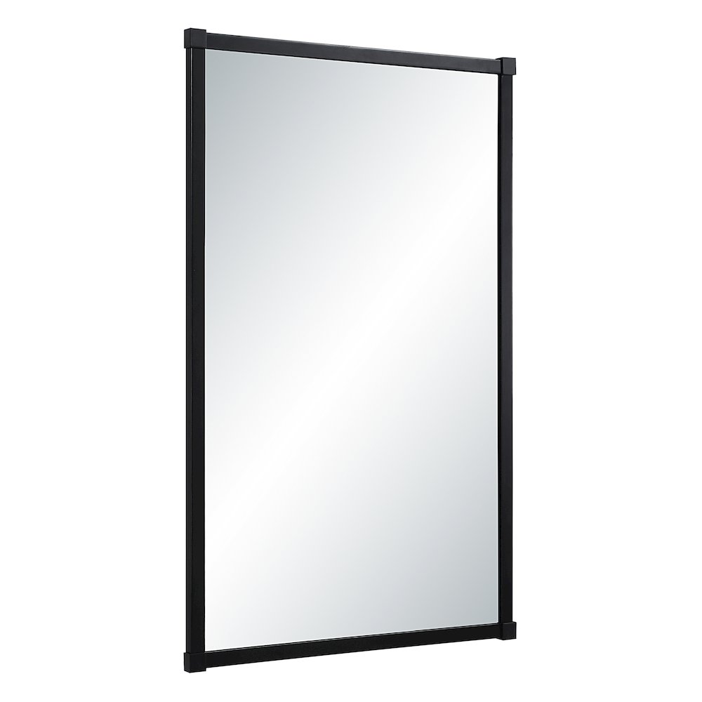 Kauri 35" H x 22" W Wall Mirror, Black. Picture 3