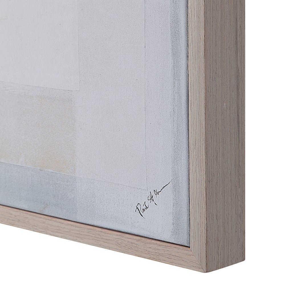 Morgen 35" Wide Canvas Art With Wood Frame, Cream. Picture 6