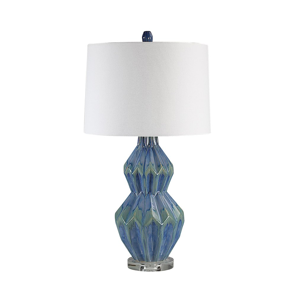 Serres 29.44" Height Table Lamp, Blue. Picture 1