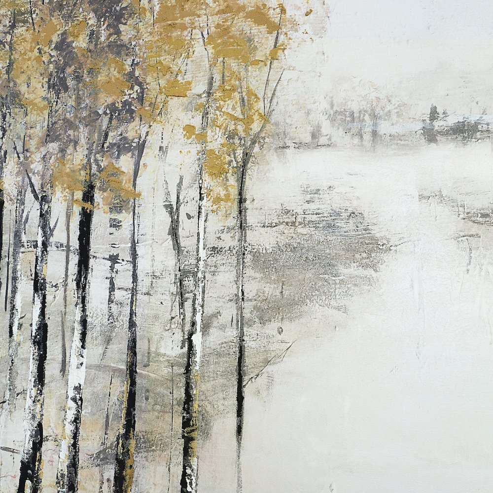 Illia 60" H x 40" W Canvas Art, Beige. Picture 5