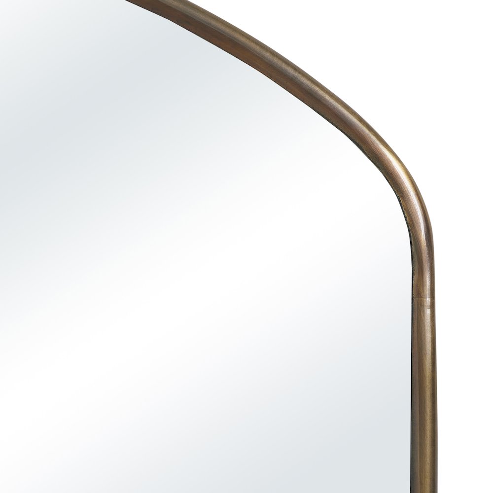 Clarisse 36" Tall Arch Mirror, Aged Brass. Picture 5