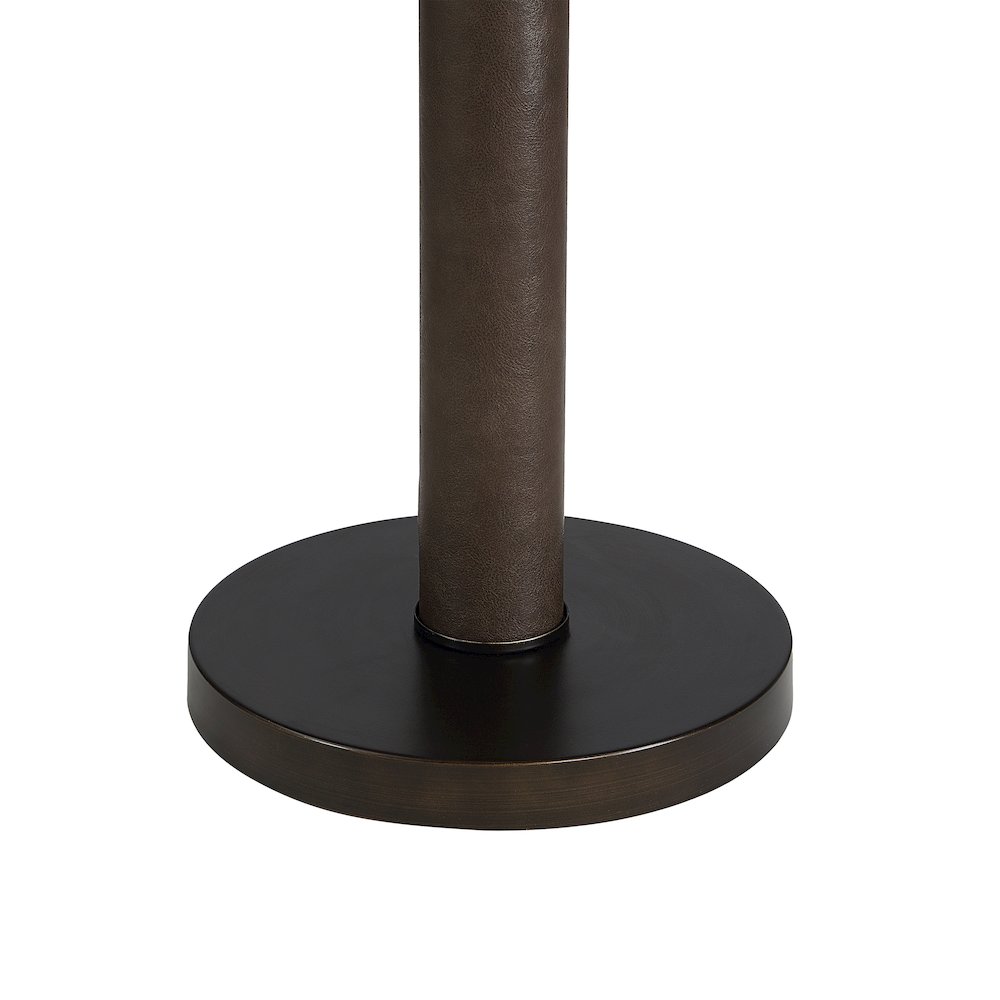 Incanta 68" Tall Dark Bronze Floor Lamp with Drum Iron Shade. Picture 3