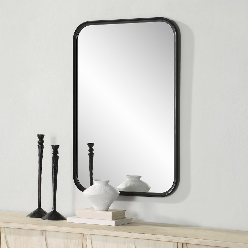 Kaja Wall Mirror In Black Color. Picture 5