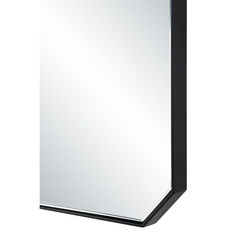 Jace 36" H x 24" W Wall Mirror, Black. Picture 5