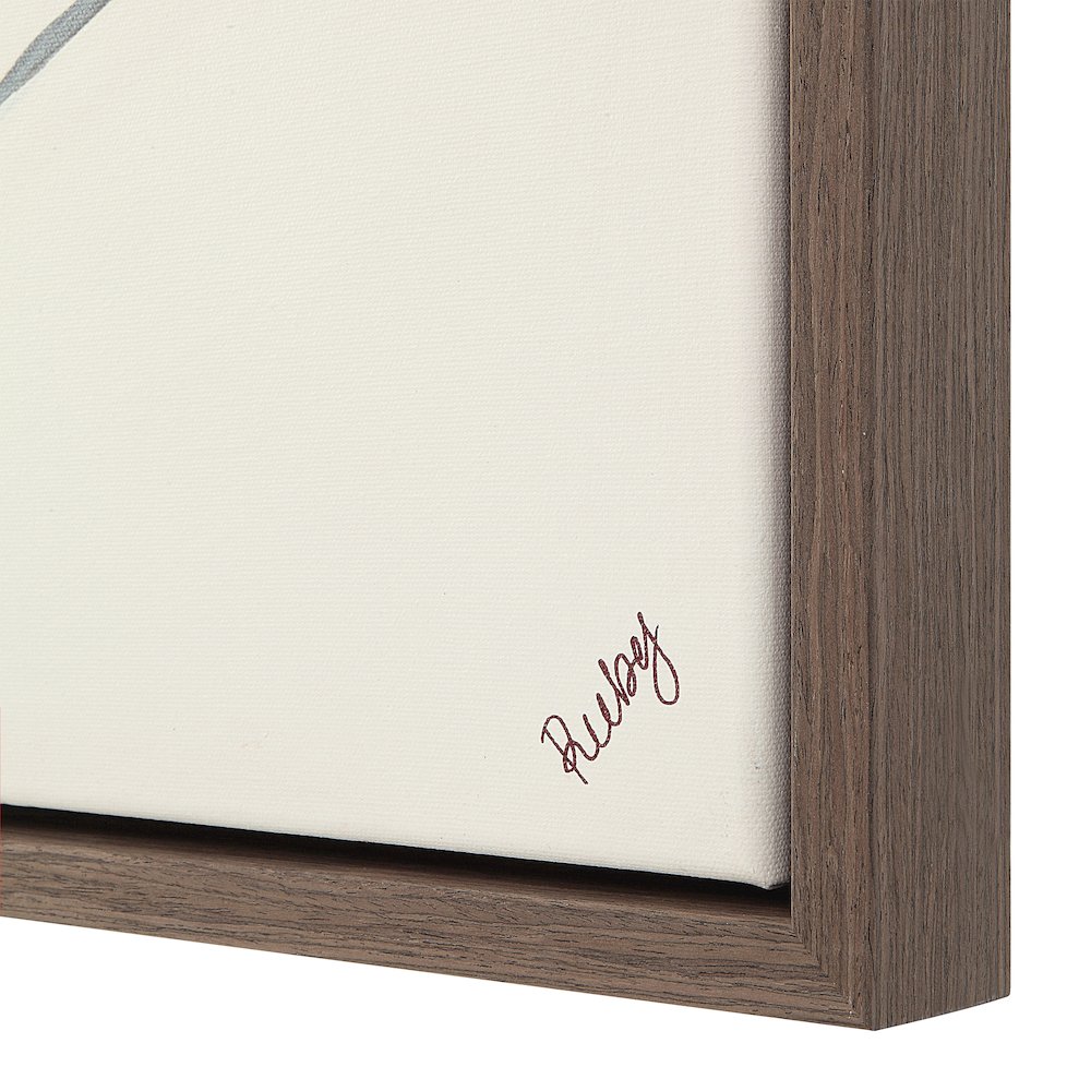 Lacadie 30.1" Wide Canvas Art With Wood Frame, Dark Brown. Picture 11