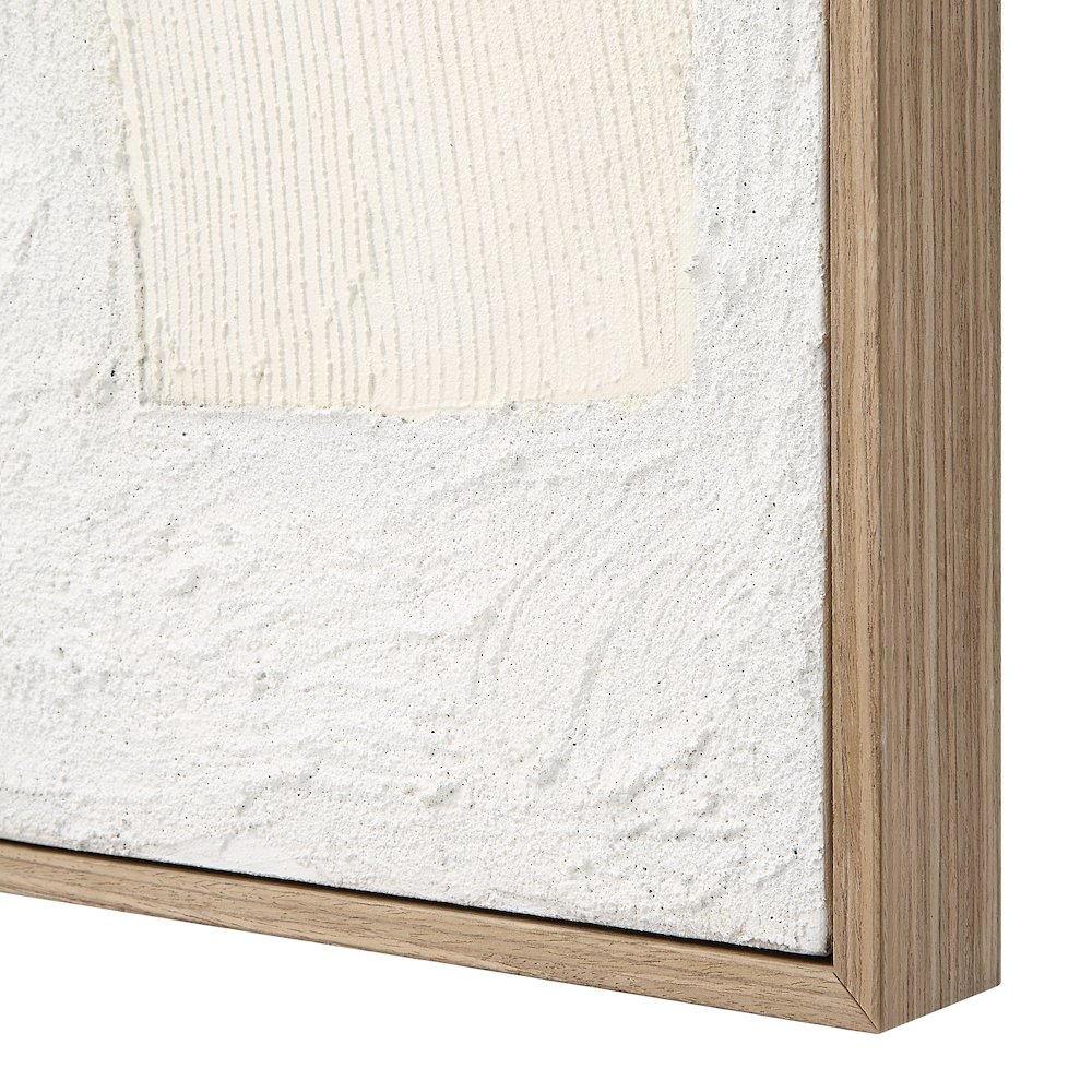 Canberra 48.2" Wide Canvas Art With Wood Frame, Oak. Picture 6