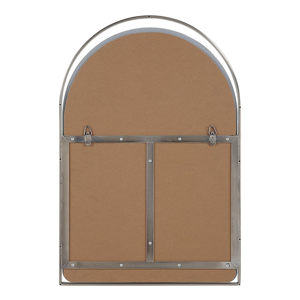 Mentha 30" H x 20" W Wall Mirror, Silver. Picture 4