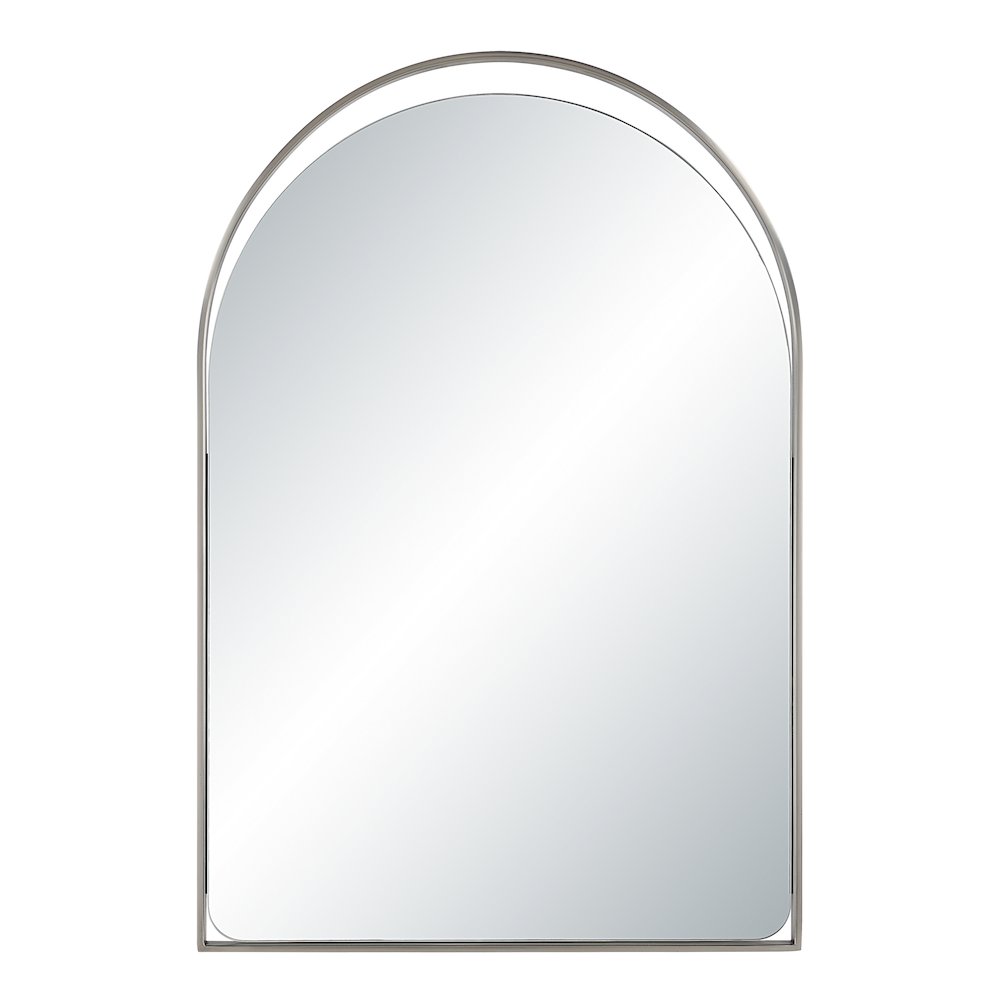 Mentha 30" H x 20" W Wall Mirror, Silver. Picture 1