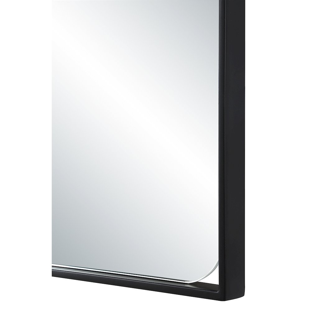 Maniola 30" H x 20" W Wall Mirror, Black. Picture 5