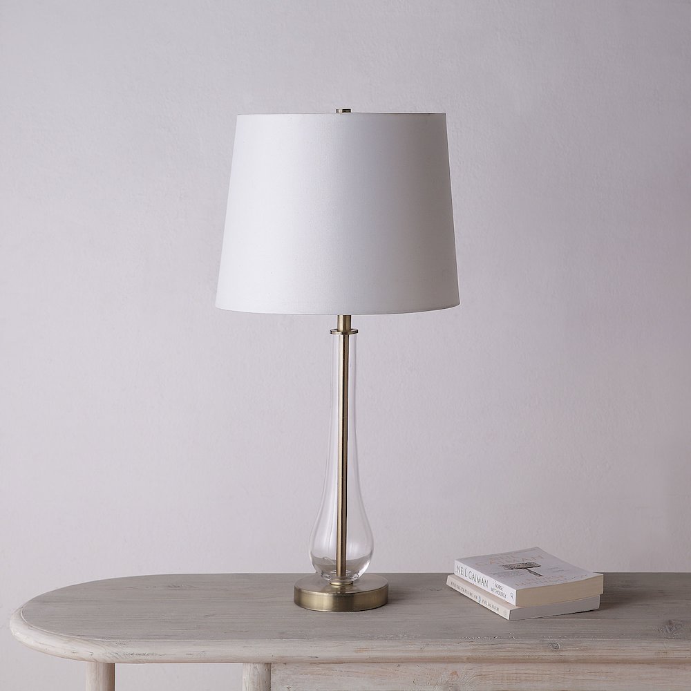 Nabi 26.5" Length Table Lamp- Set of two, Antique Brass. Picture 2