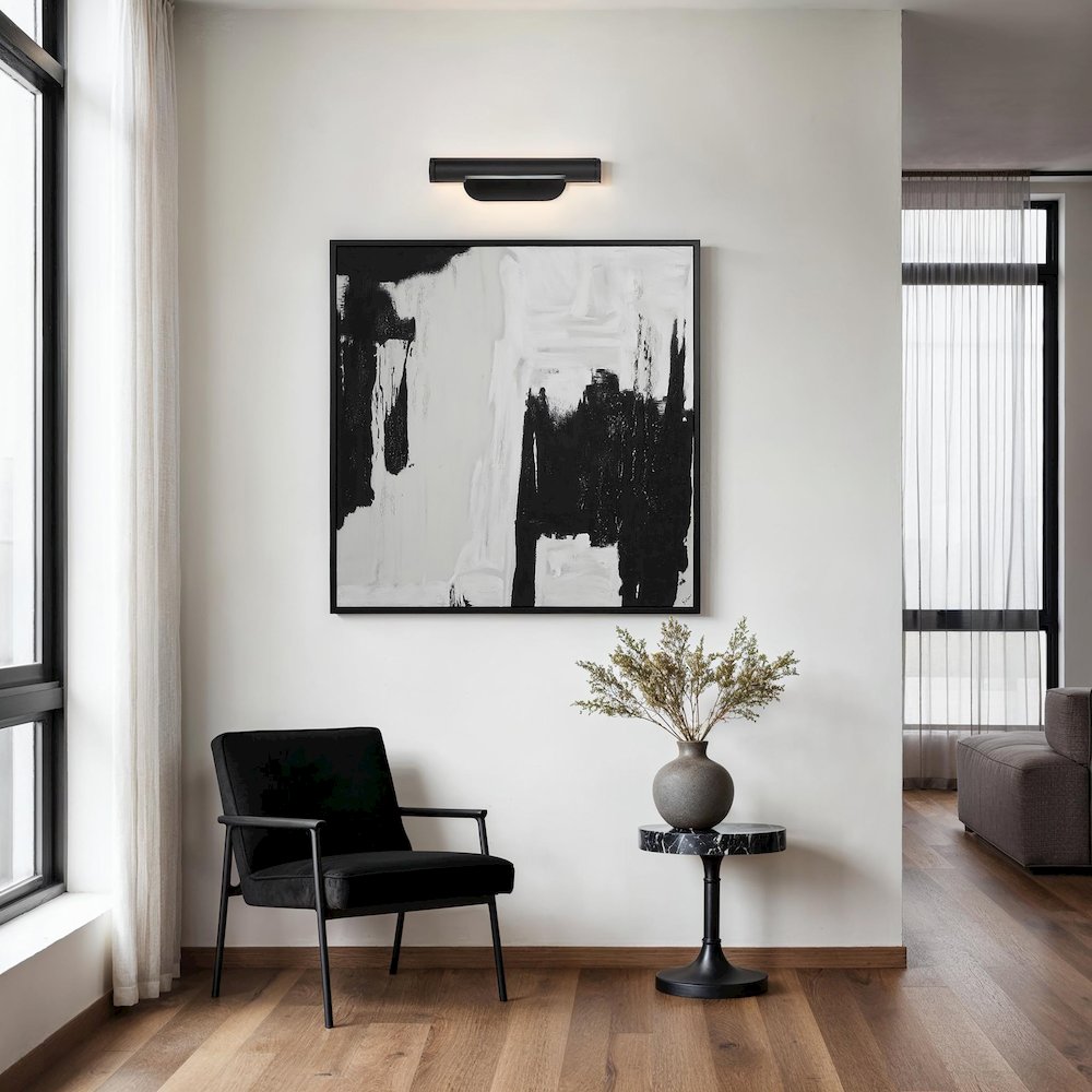 Oleandro 4.5" Height Wall Sconce, Black. Picture 2