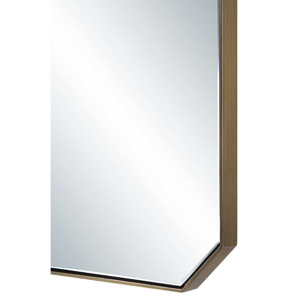 Nate 36" H x 24" W Wall Mirror, Yellow. Picture 5