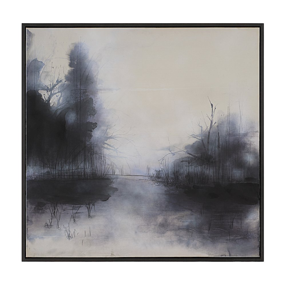 Spencer 40" H x 40" W Canvas Art, White. Picture 1