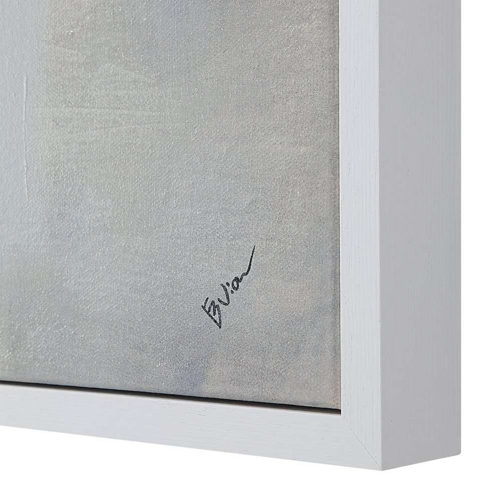 Palazzo 48" Wide Canvas Art With Wood Frame, Painted White. Picture 6