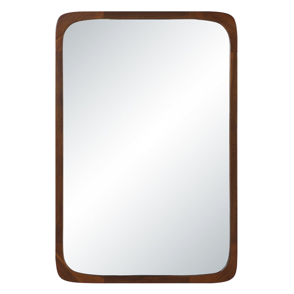 Sisley 36" H x 24" W Wall Mirror, Brown. Picture 1