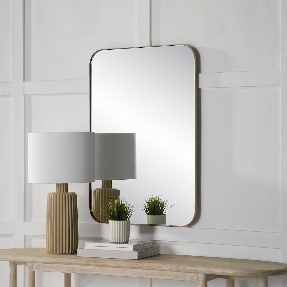 Vesey Wall Mirror In Yellow Color. Picture 2