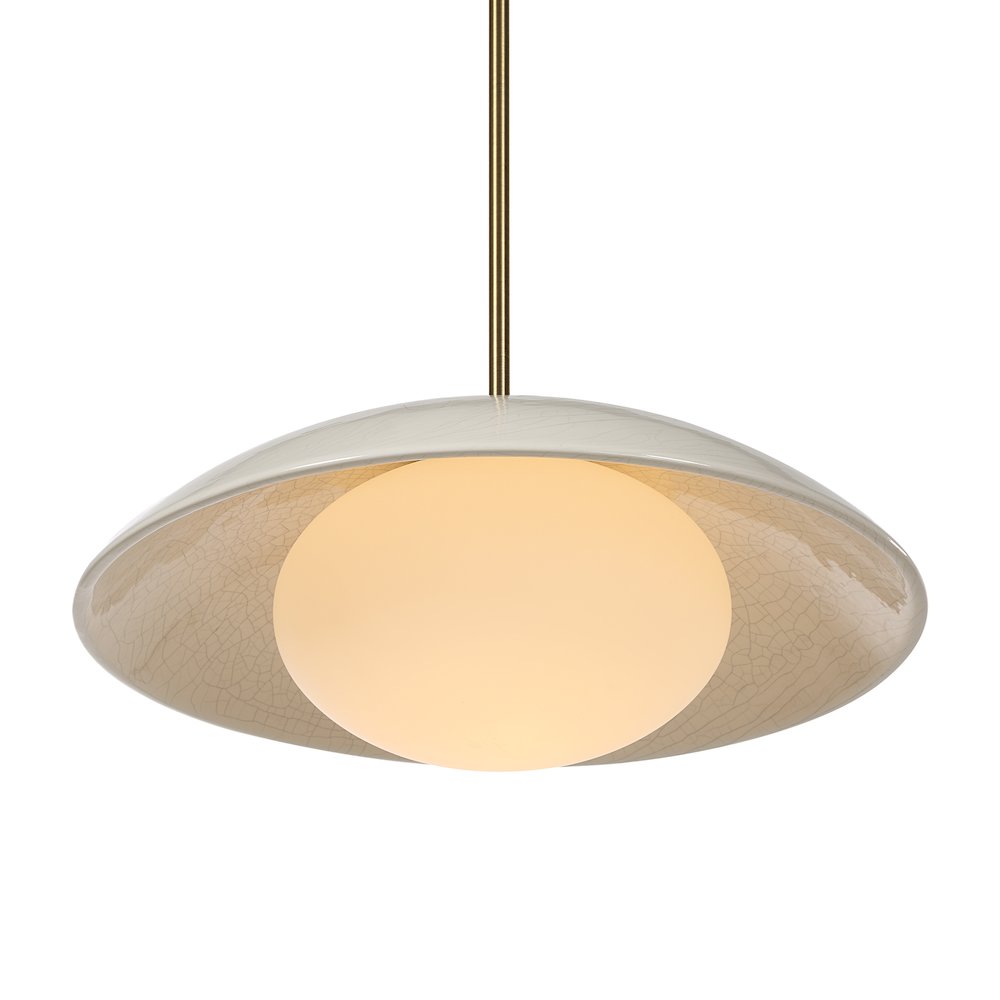 Abbie 72.5" Height Ceiling Fixture, Off-White Crackle. Picture 3