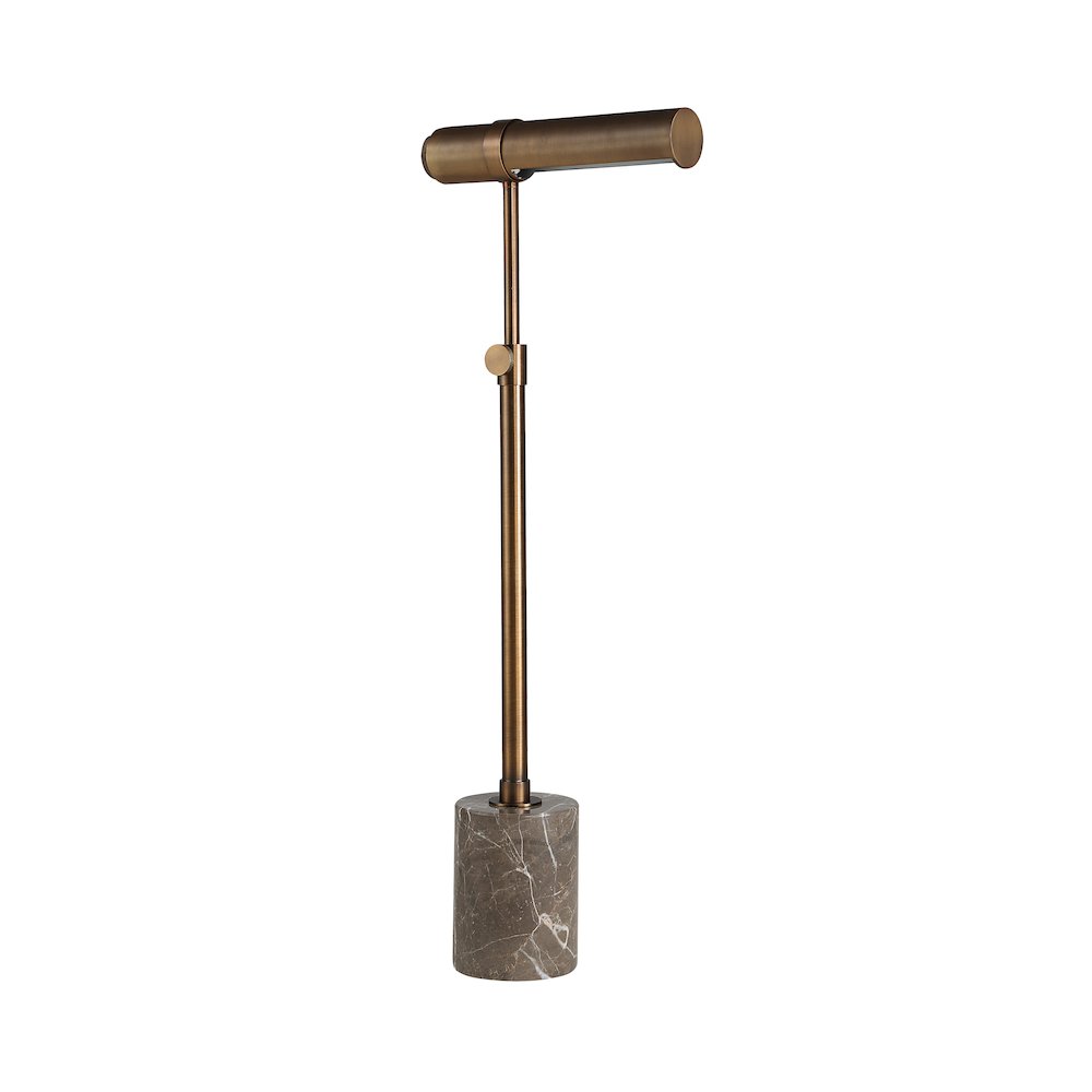 Gusle 55" Tall Dark Antique Brushed Bronze Floor Lamp with Tube Iron Shade. Picture 1