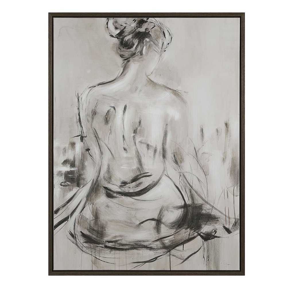 Evelyne 48" H x 36" W Canvas Art, White. Picture 1