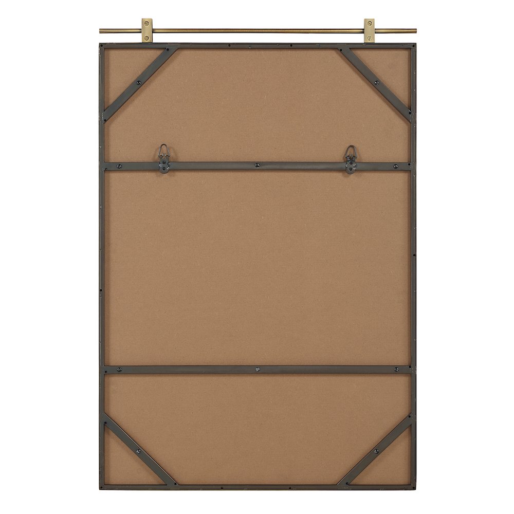 Neem 36" H x 24" W Wall Mirror, Yellow. Picture 4