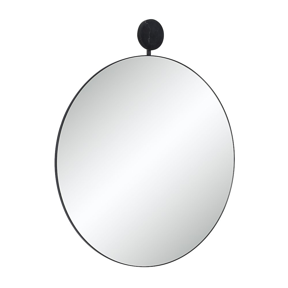 Adamas 42" H x 36" W Wall Mirror, Black. Picture 3
