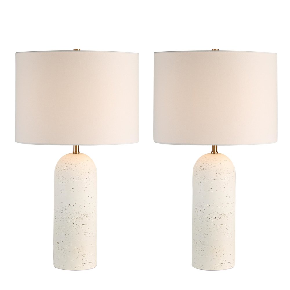 Dorato 24.75" Height Table Lamp, White. Picture 4