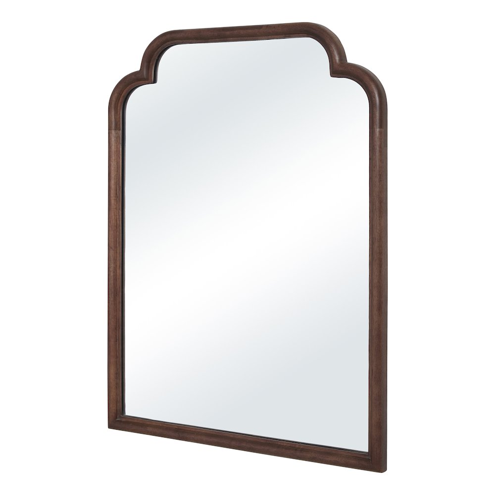 Octavian 40" H x 30" W Wall Mirror, Walnut. Picture 2
