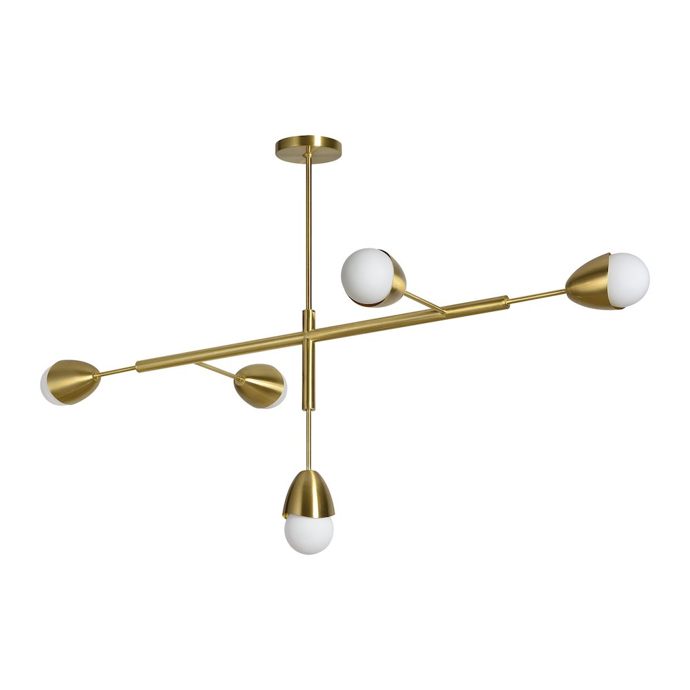 Naura 5 Light Ceiling Fixture. Picture 3