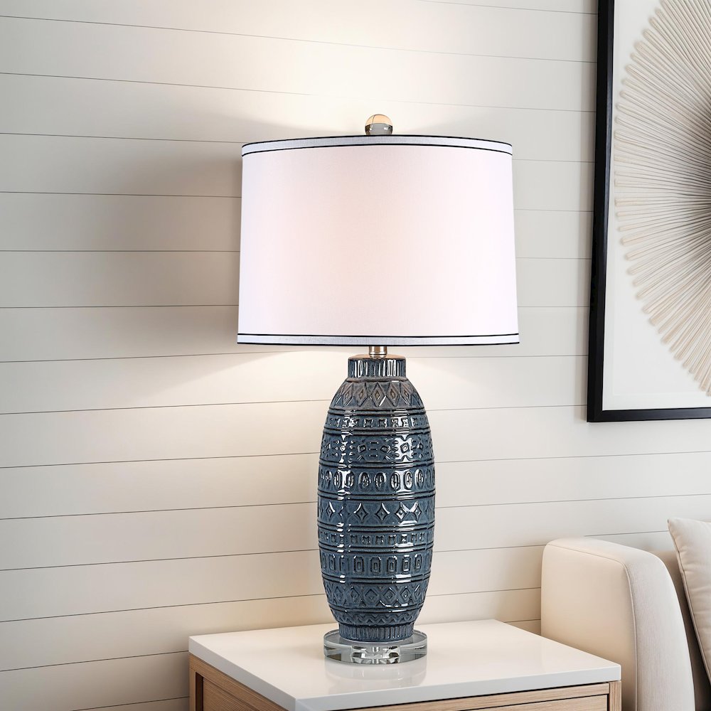 Spirea 30.47" Height Table Lamp, Blue. Picture 2