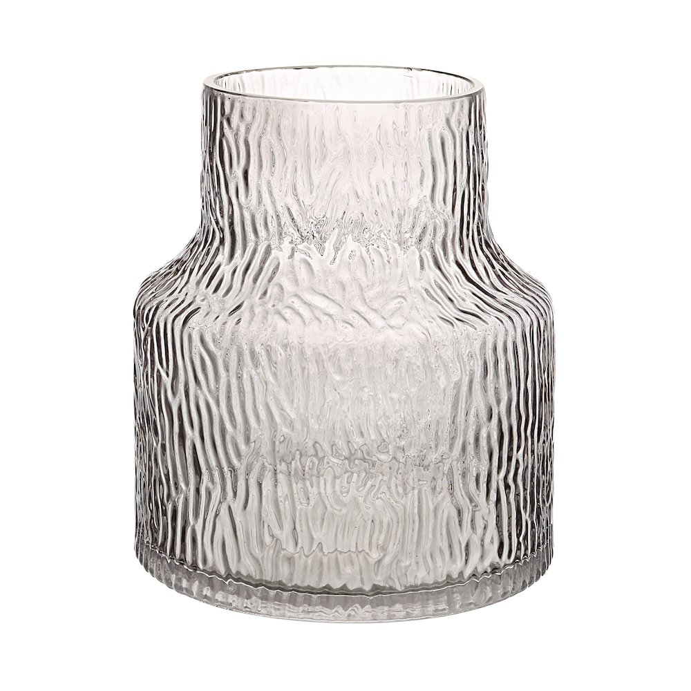 Hyacinth Glass Vase In Grey Color. Picture 1