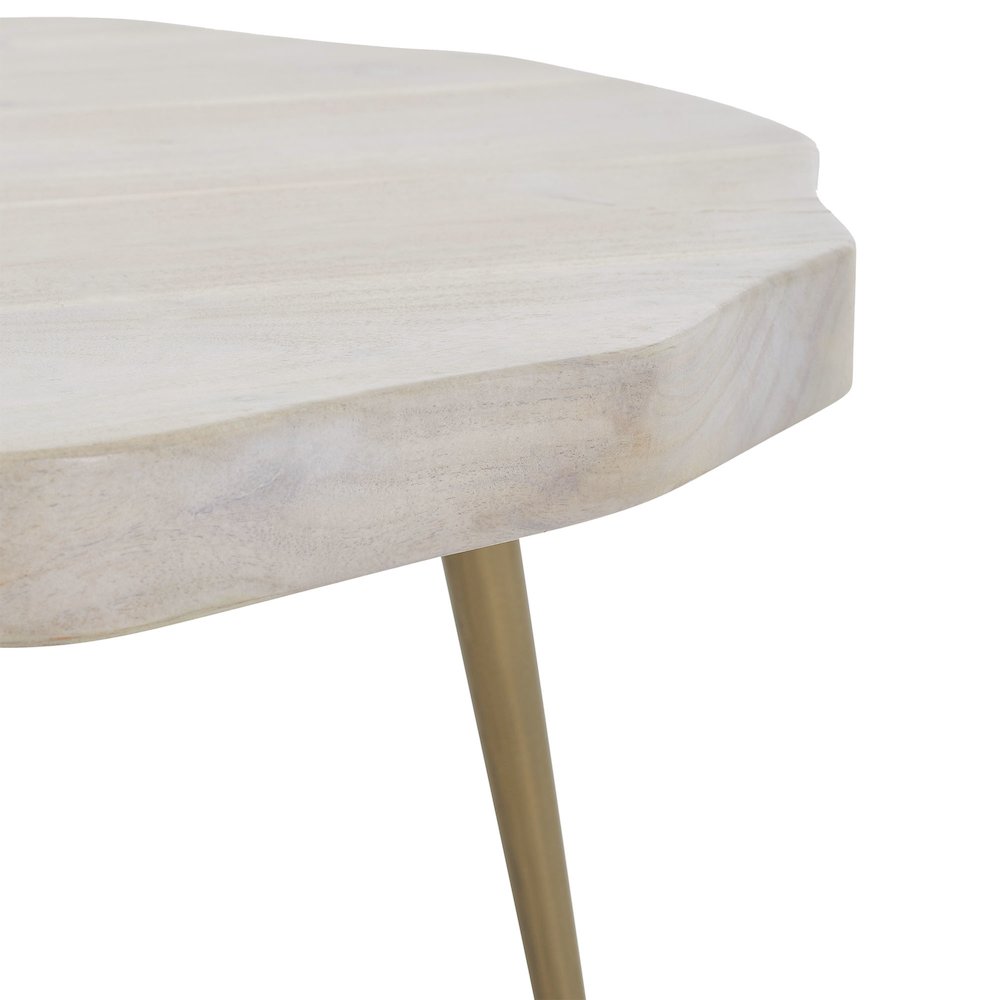 Core Indoor Acacia Wood Table, White. Picture 3
