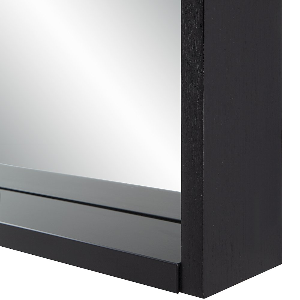 Cove 46" Tall Arch Rectangular Mirror, Matte Black. Picture 4