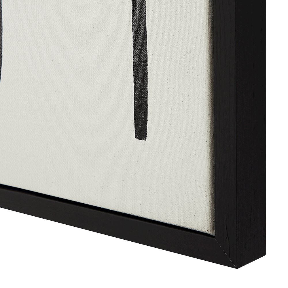 Moreau 24" Wide Canvas Art With Wood Frame, Painted Black. Picture 9