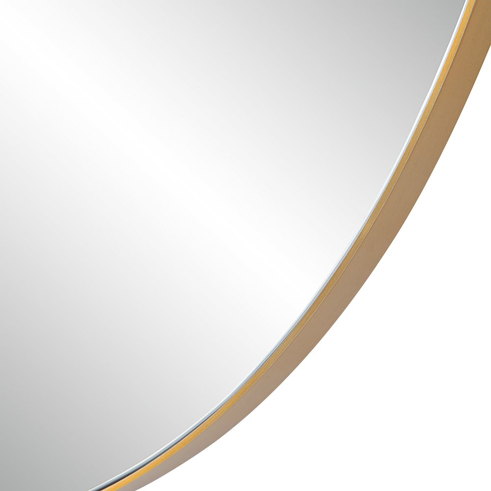 Peony 45" Tall Irregular Round Mirror, Burnished Brass. Picture 3