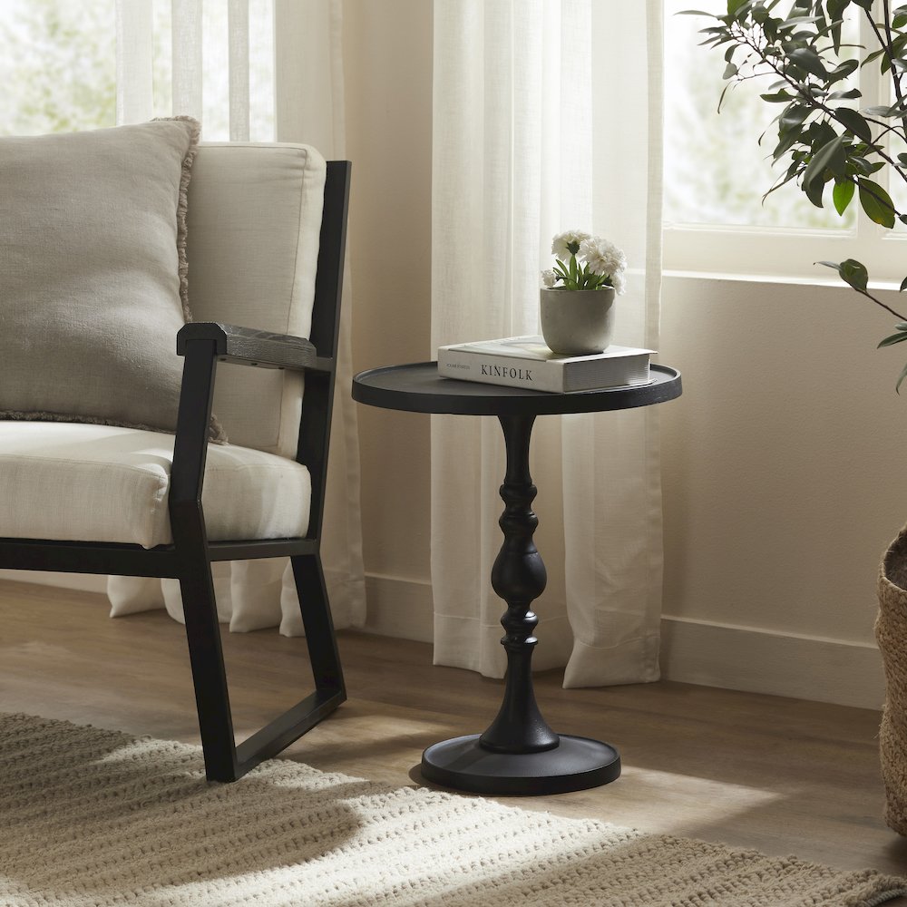 Yates Side Table In Black Color. Picture 2