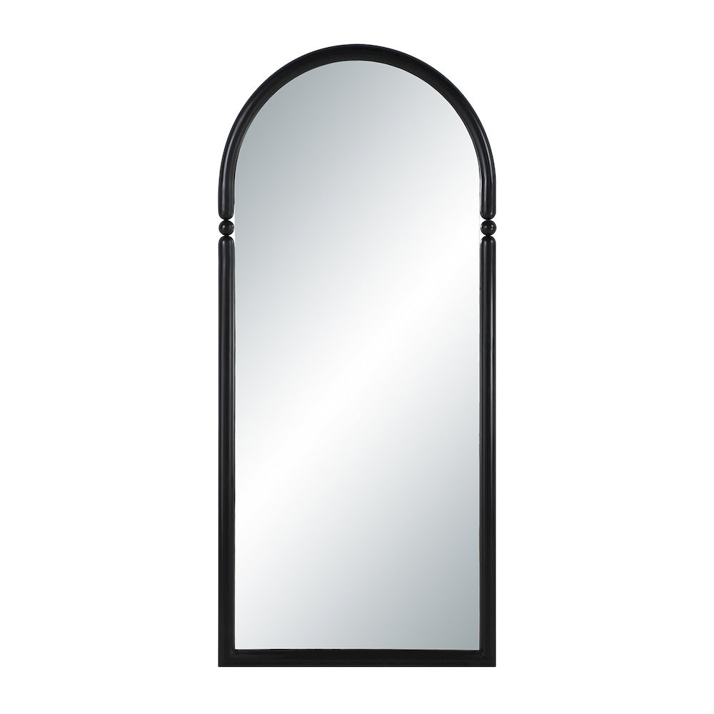 Arcade 76" H x 34" W Wall Mirror, Black. Picture 1