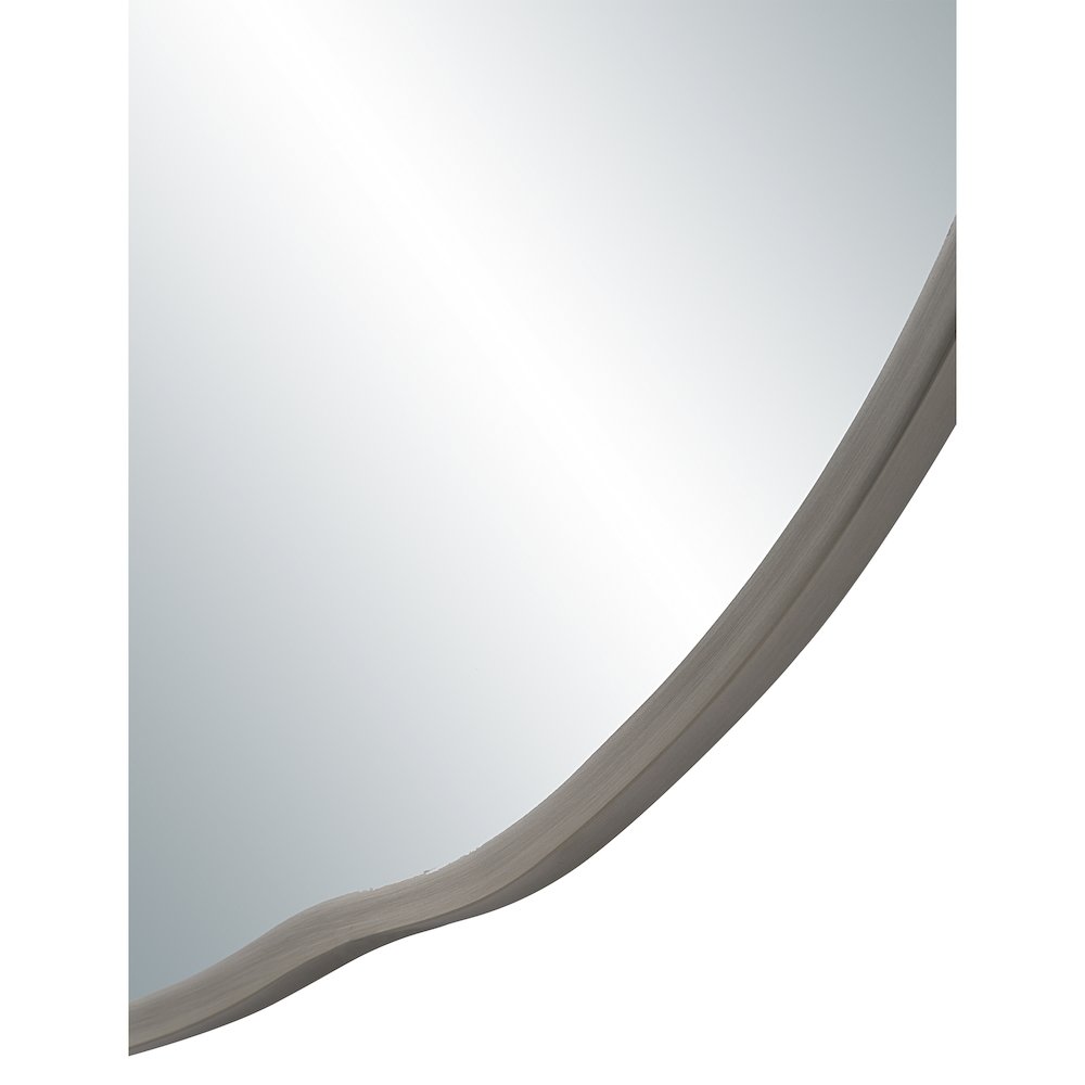 Cerro 30" H x 30" W Wall Mirror, Silver. Picture 5