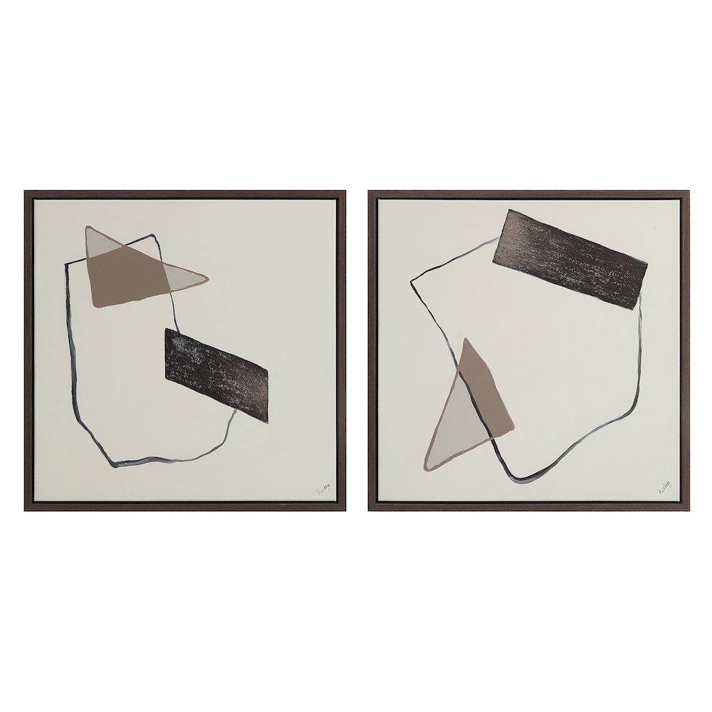 Lacadie 30.1" Wide Canvas Art With Wood Frame, Dark Brown. Picture 1